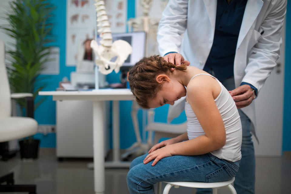 Scoliosis is most common in children aged ten to 15. (Getty Images)