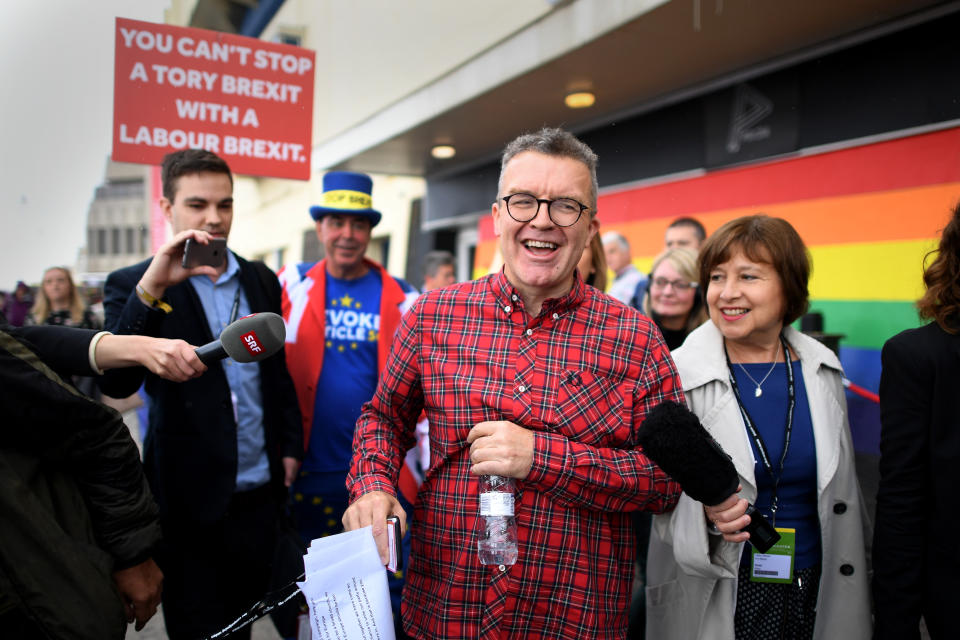 Tom Watson MP outside the Labour Party Conference.