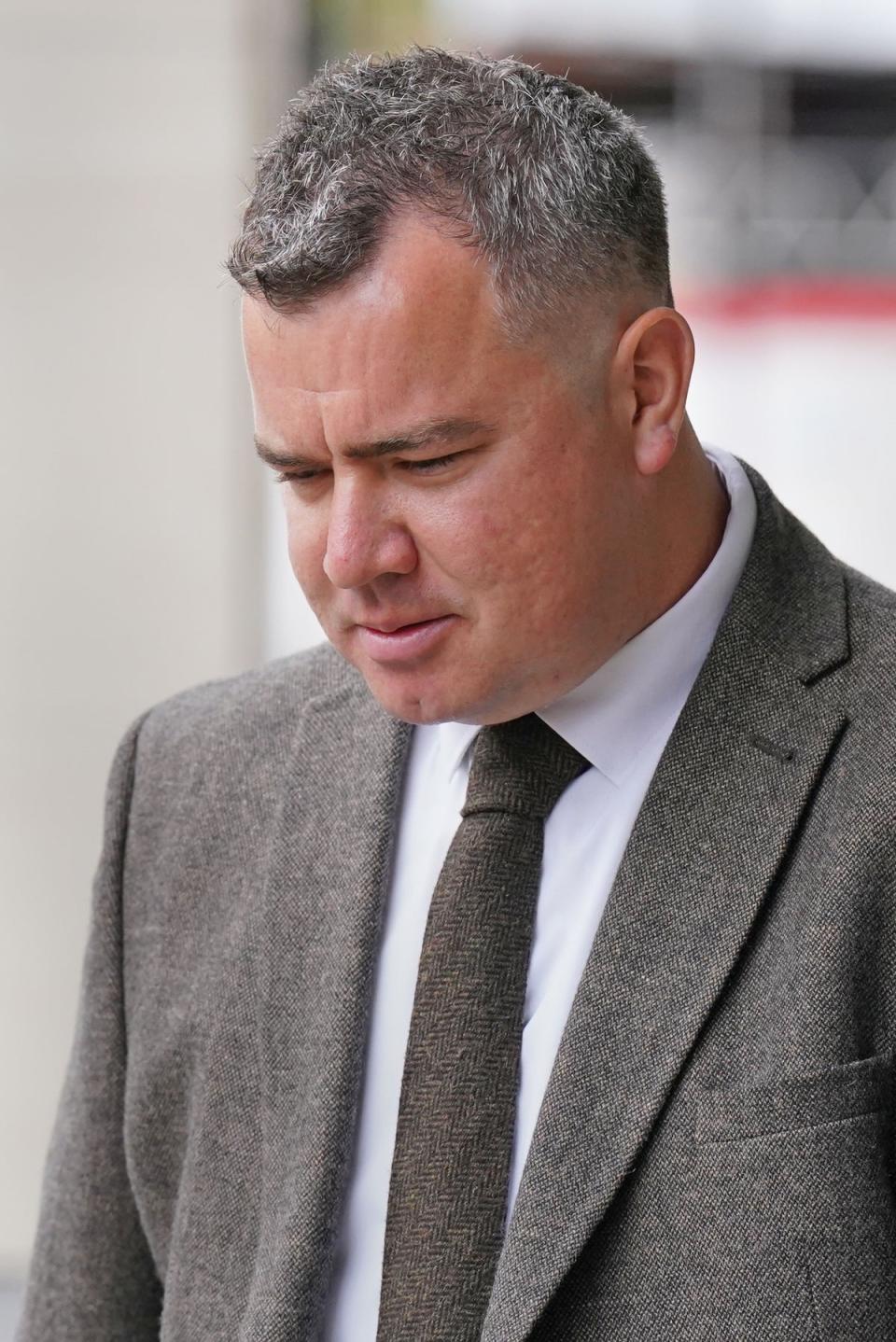PC Jonathan Marsh had punched the medical worker to the back of the head (Jonathan Brady/PA Wire)