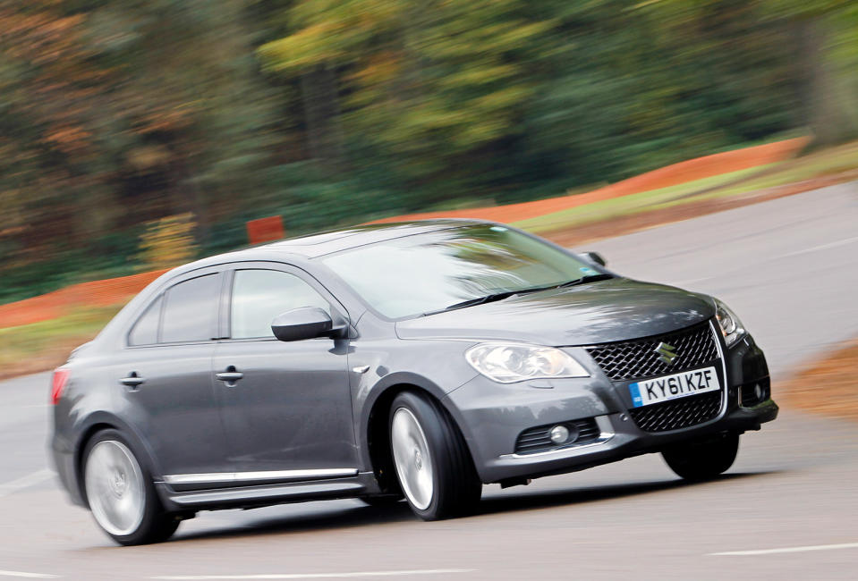 <p><strong>Launched: </strong>2013</p><p><strong>Total sales:</strong> 340</p><p><strong>Numbers remaining: 292</strong></p><p>A compact, sporty saloon for the US, the big-engined, sharp-chassis Kizashi momentarily seemed a good idea for the UK. But only momentarily.</p>