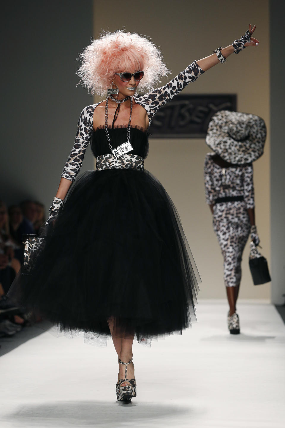 The Betsey Johnson Spring 2014 collection is modeled during Fashion Week in New York, Wednesday, Sept. 11, 2013. (AP Photo/John Minchillo)