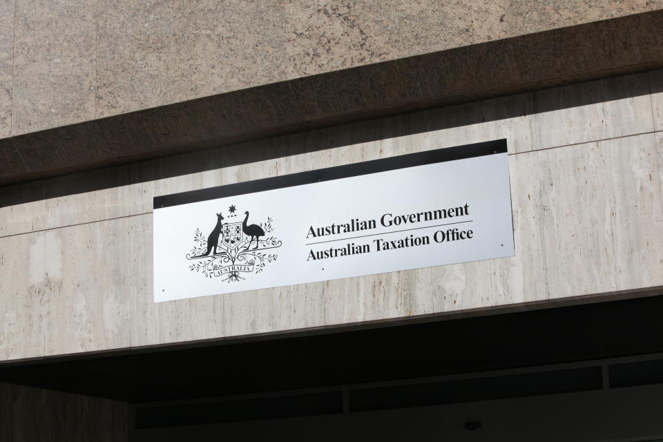 The Australian Government Taxation Office in Sydney on Monday. (AAP Image/April Fonti)