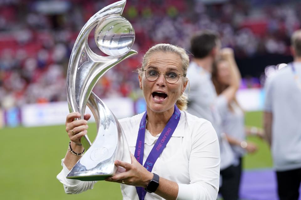 Sarina Wiegman celebrated winning the Euros with England (Danny Lawson/PA) (PA Wire)