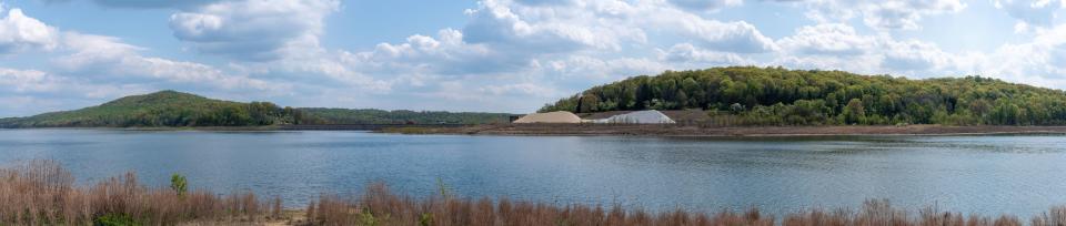 The water level in New Jersey's largest water supply had been reduced because of the work on the facility's dams.