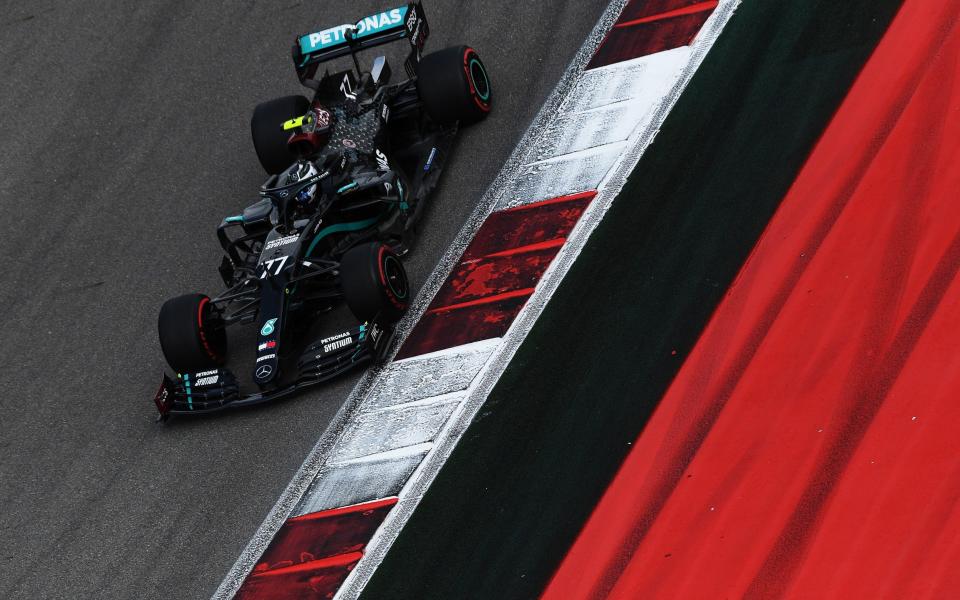 Valtteri Bottas of Finland driving the (77) Mercedes AMG Petronas F1 Team Mercedes W11 on track during final practice ahead of the F1 Grand Prix of Russia at Sochi Autodrom on September 26, 2020 in Sochi, Russi - Getty Images Europe