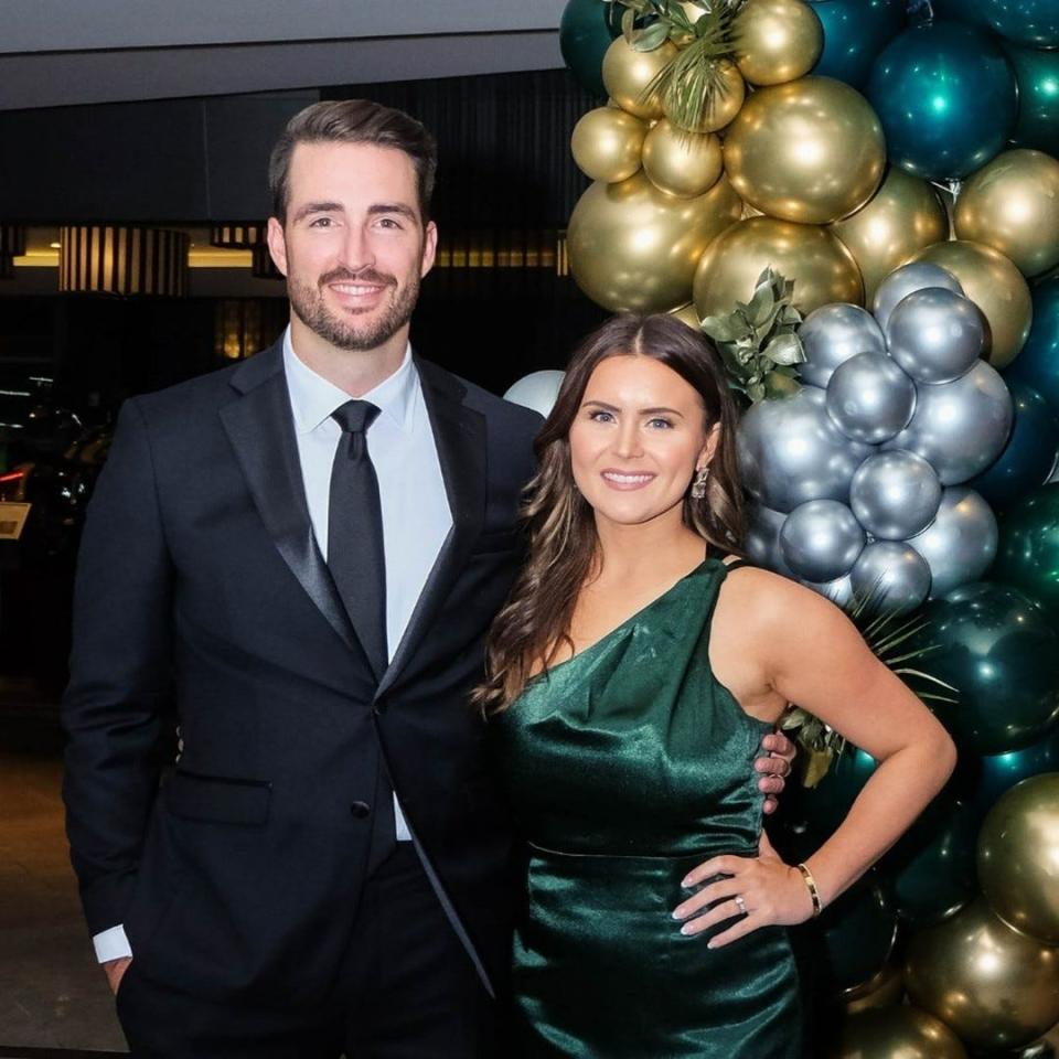 Taylor and Madison Lloyd, organizers of the annual Daytona Red Carpet Gala, a New Year's Eve fundraiser, at the 2022 event at The Daytona in One Daytona.