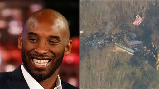 柯比墜機身亡,直升機,Kobe Bryant（合成圖／翻攝自推特、AP授權）