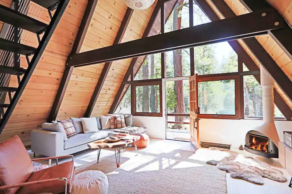 Mid-Century Modern Cabin - The Tahoe A-Frame Airbnb