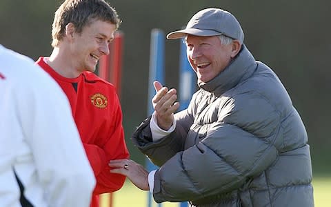 Ole Gunnar Solskjaer has a close relationship with Sir Alex Ferguson - Credit: pa