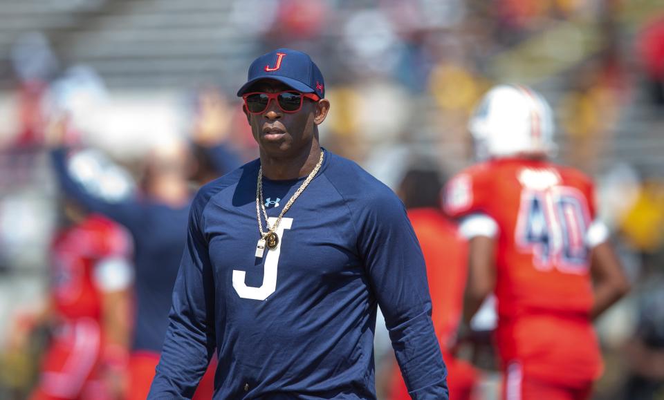 Jackson State head coach Deion Sanders would be a splashy hire for a school such as Colorado ... or FAU.