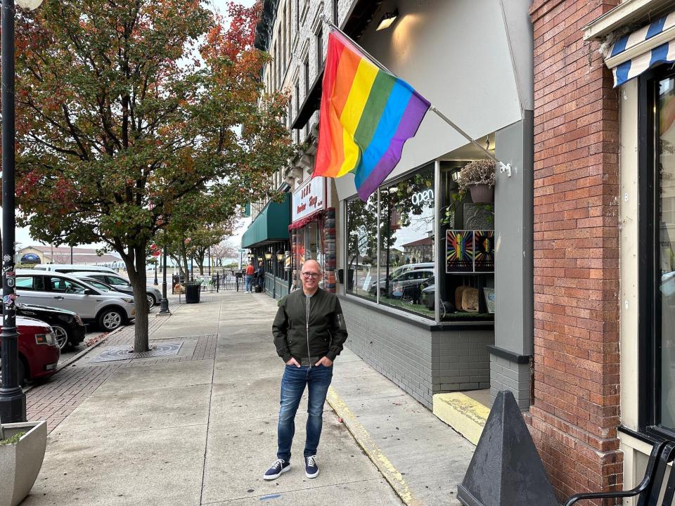 Obergefell stands on Columbus Ave in Sandusky, OH on October 26, 2022.