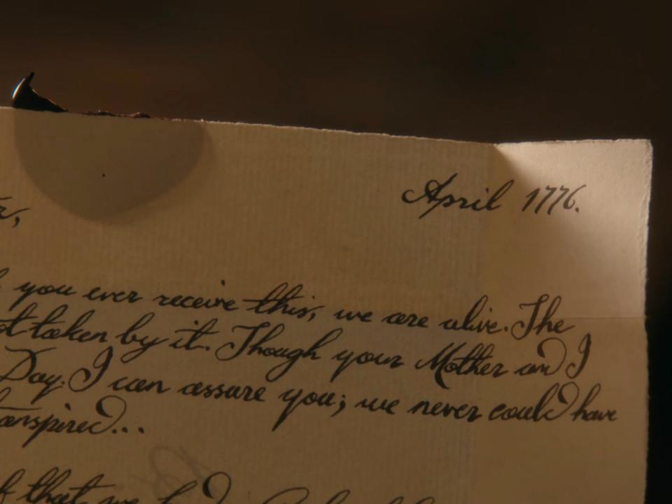 The letter Claire and Jamie writes about the Fraser's Ridge fire is dated "April 1776."