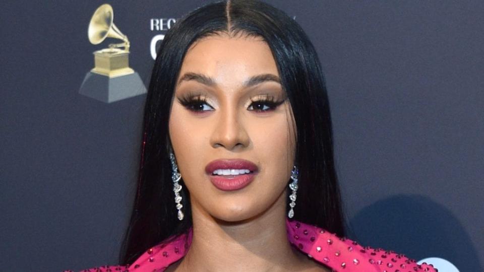 Cardi B poses on the red carpet at January’s pre-GRAMMY Gala and GRAMMY Salute to Industry Icons honoring Sean “Diddy” Combs in Beverly Hills. (Photo by Gregg DeGuire/Getty Images for The Recording Academy)