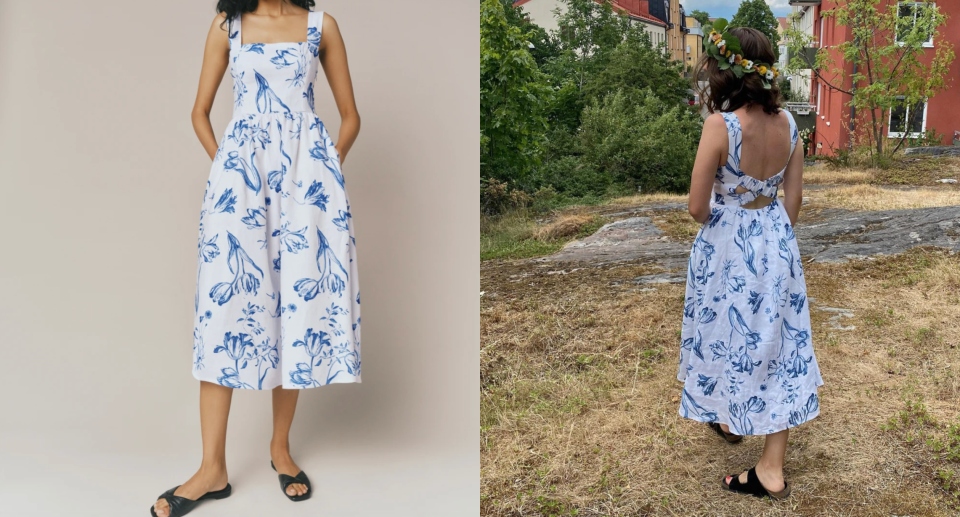 I wore this linen dress a shocking number of times during my two-week vacation (photos via Reformation & author)