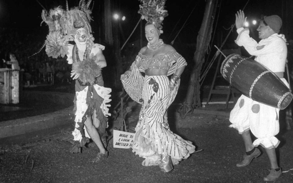 <p>Performer Carmen Miranda took part in the 1949 benefit for St. John's hospital in Sarasota, Florida.</p>