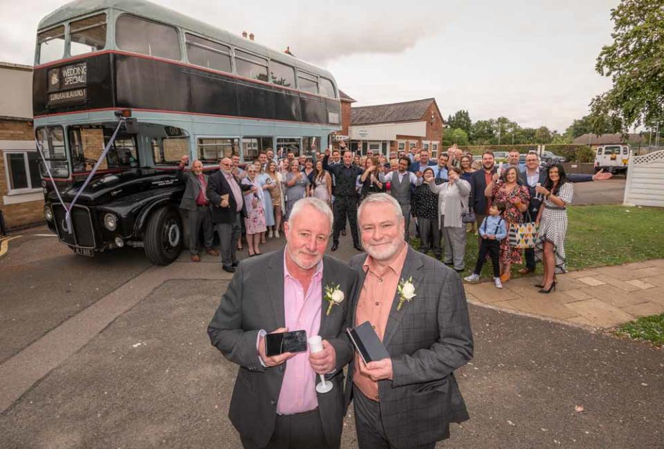 John and Richard celebrated their big day over the bank holiday weekend. (Jamie Gray/PinPep/PA Real Life)