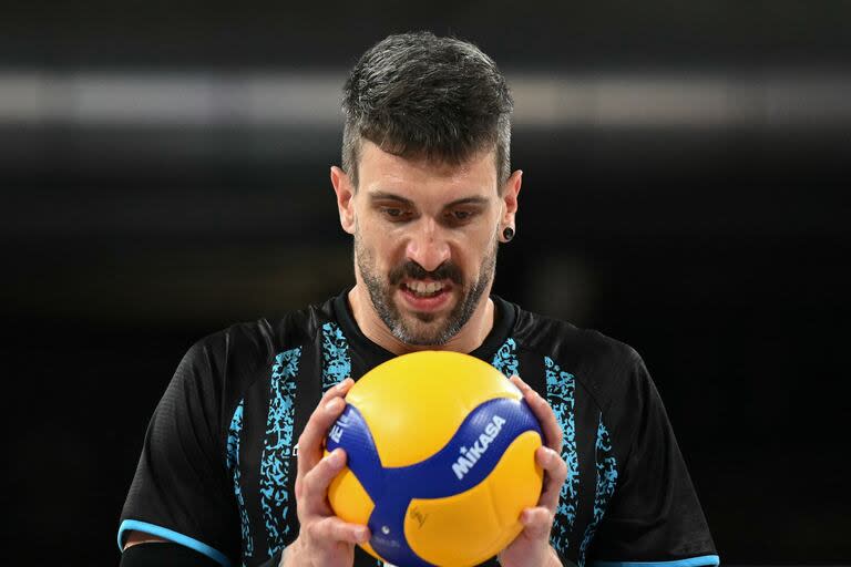 Facundo Conte durante el partido ante Japón.