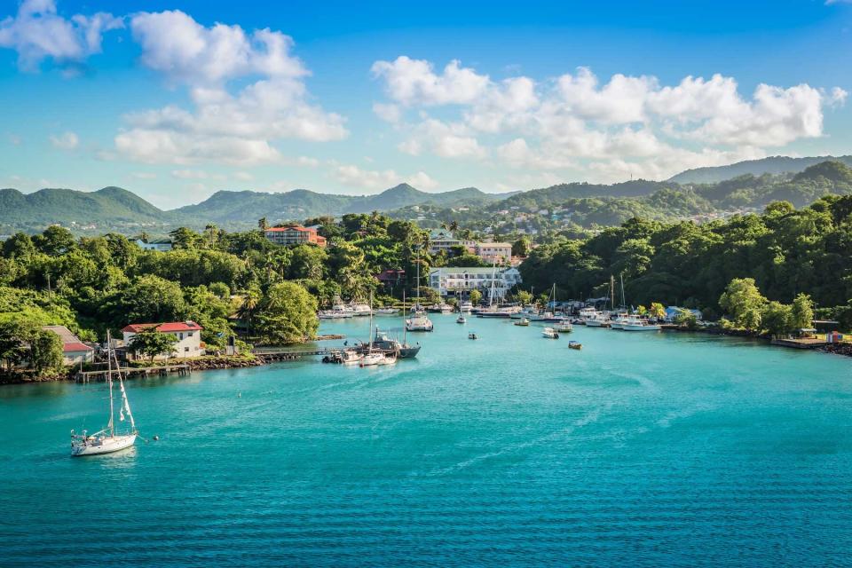 View of the marina at Castries, St Lucia