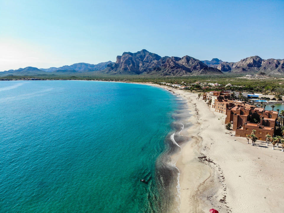 Beachfront in San Carlos, Mexico.