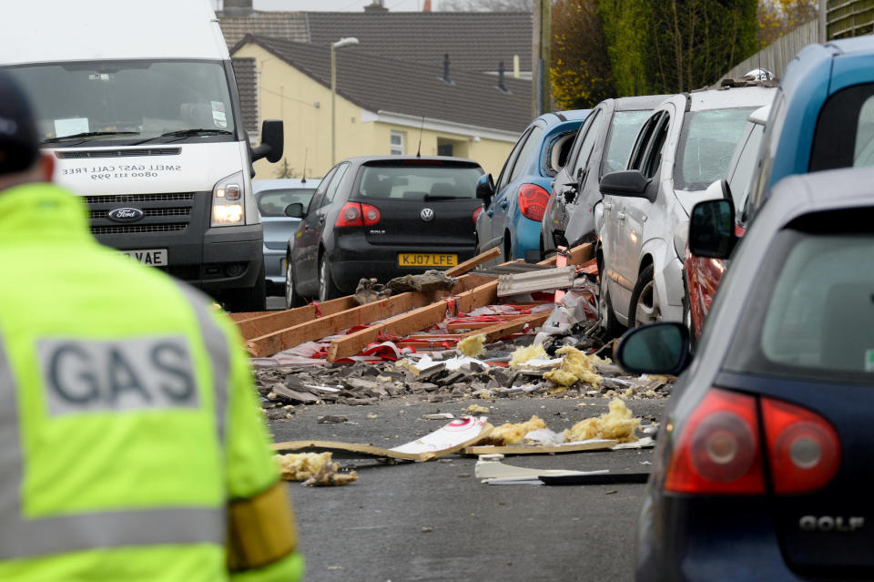 The explosion has completely devastated the pensioner’s home. (SWNS)