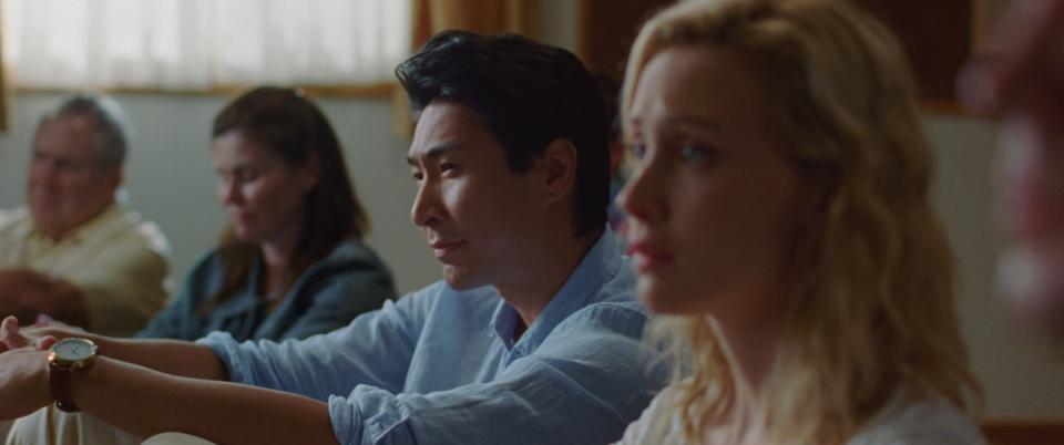 Chris Pang and Sarah Gadon (foreground) in 'Seagrass'