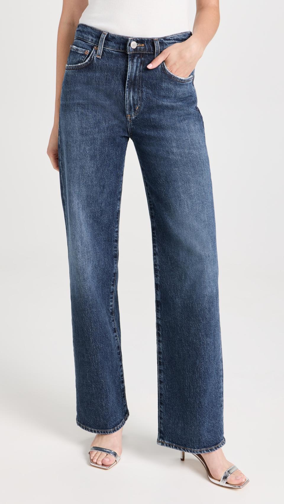 Relaxed blue jeans