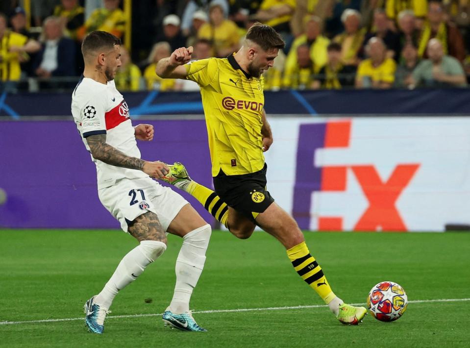 Niclas Fullkrug scored the only goal of the night and gave Dortmund the advantage heading into the second leg (Reuters)