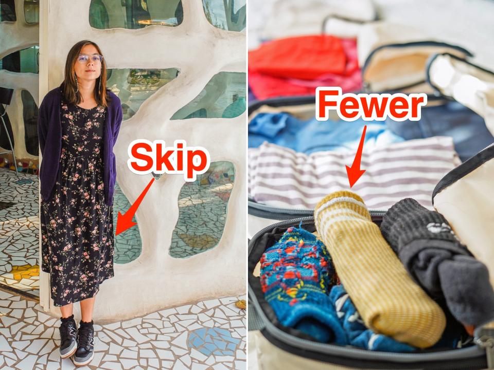 The author wished she packed fewer socks and skipped the maxi dress for her Europe trip.