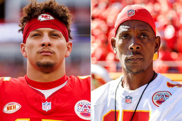 <p>Ryan Kang/Getty; David Eulitt/Getty</p> Patrick Mahomes and Patrick Mahomes Sr.