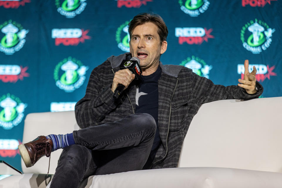 SEATTLE, WASHINGTON - MARCH 03: David Tennant speaks onstage at 