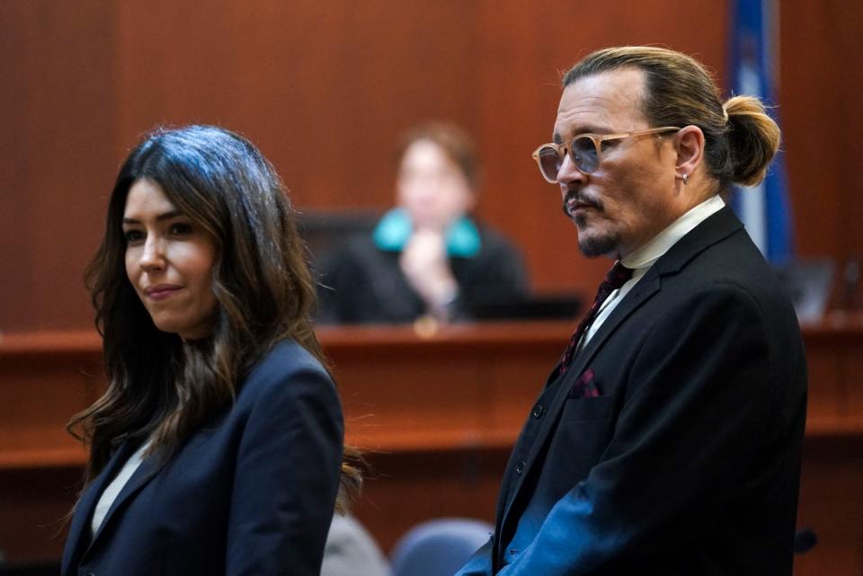 Camille Vasquez and Johnny Depp (POOL/AFP via Getty Images)