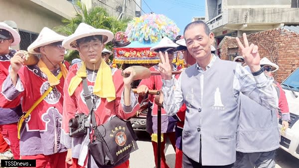 北港朝天宮媽祖，首度駐駕通霄慈后宮及通霄遶境活動。（記者劉春生攝）