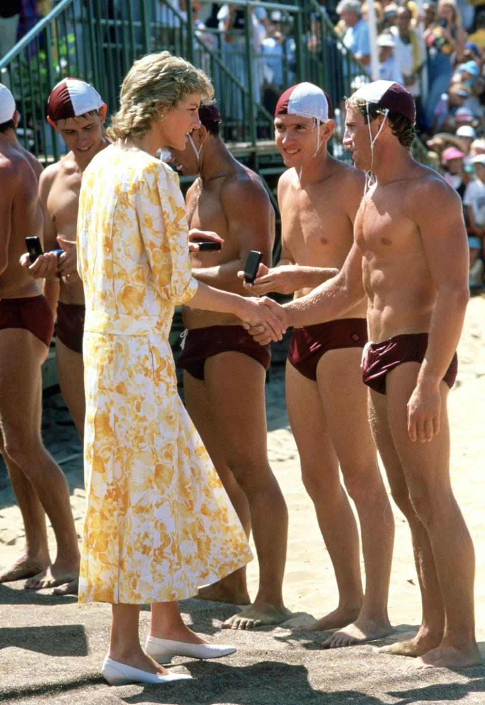Here's Lady Di Wearing Flats at the Beach, for Context