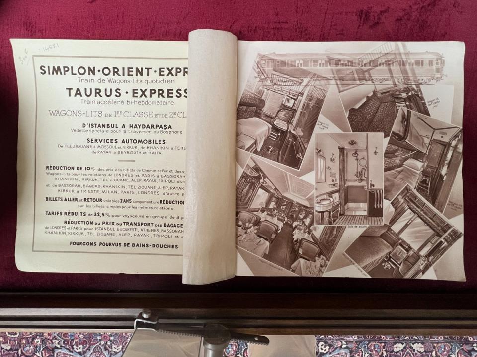 Golden years: an old brochure about the Orient Express, currently in the Orient Express museum in Istanbul (Simon Calder)