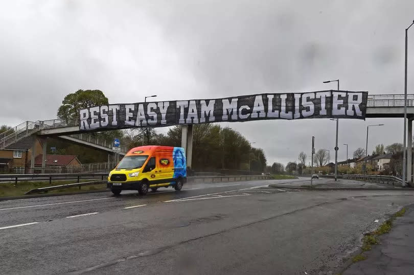 The display has been unveiled today over Great Western Road