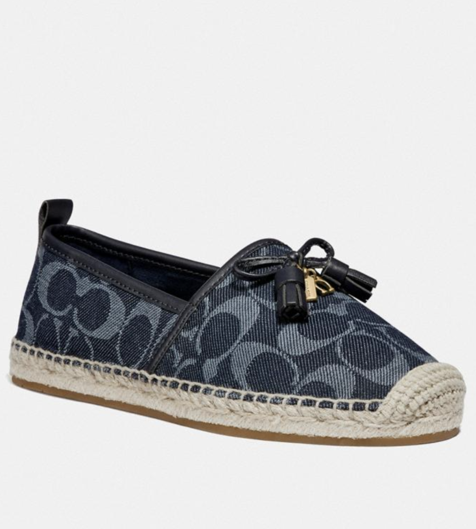 Carson Espadrille in Denim (Photo via Coach Outlet)