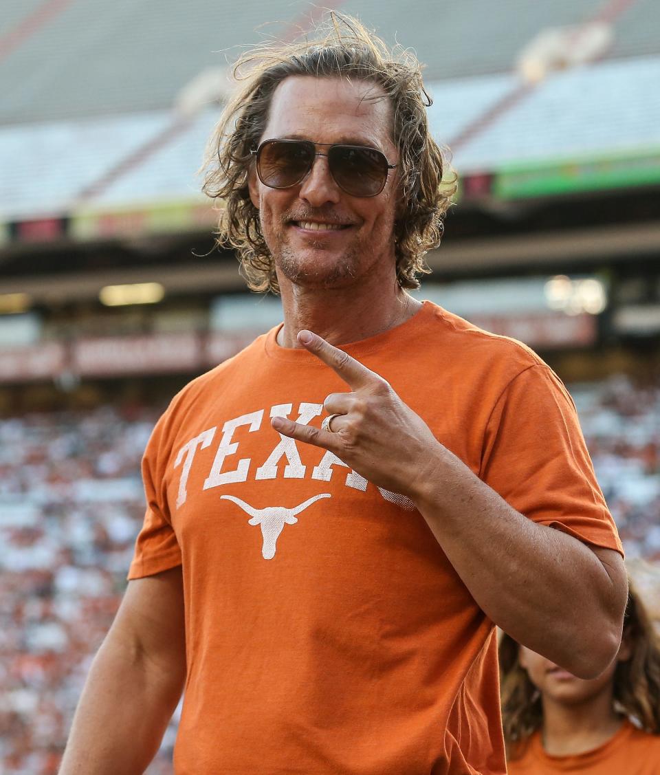 Matthew McConaughey at a football game