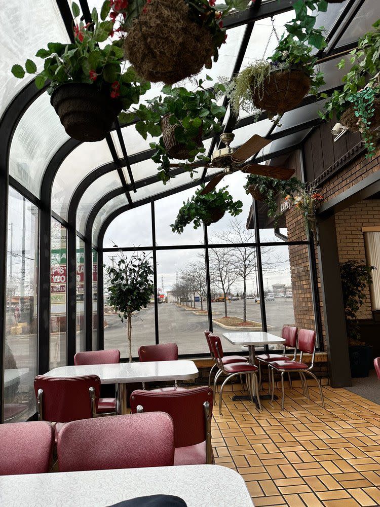 Rax Solarium seating inside a Rax restaurant