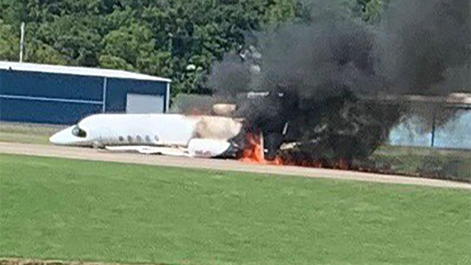 The small plane, pictured here, Dale Earnhardt and his family were travelling in. (Image: @jwilber05/Twitter)