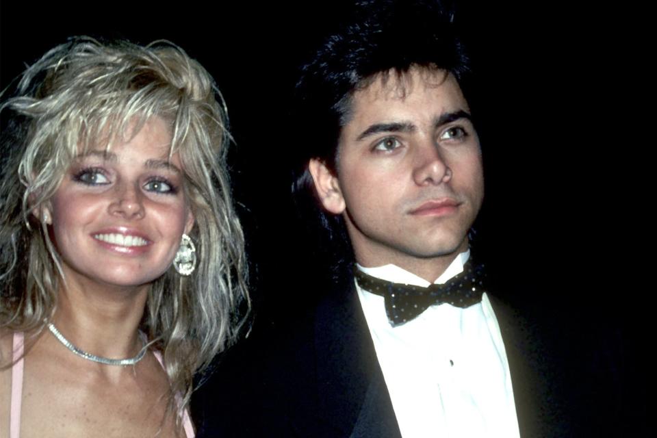 Teri Copley and John Stamos during John Stamos Sighting at Hollywood Palladium - April 1, 1985 at Hollywood Palladium in Hollywood, California, United States