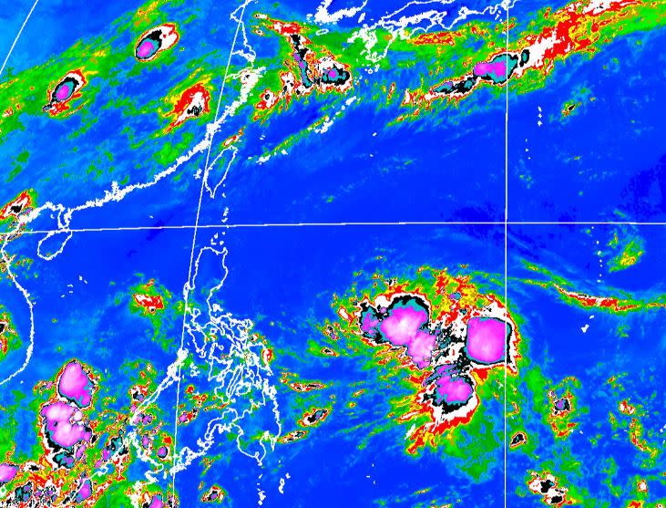 菲東海面的熱帶性低壓正持續發展，今明兩天將生成颱風。（圖／翻攝自氣象局）