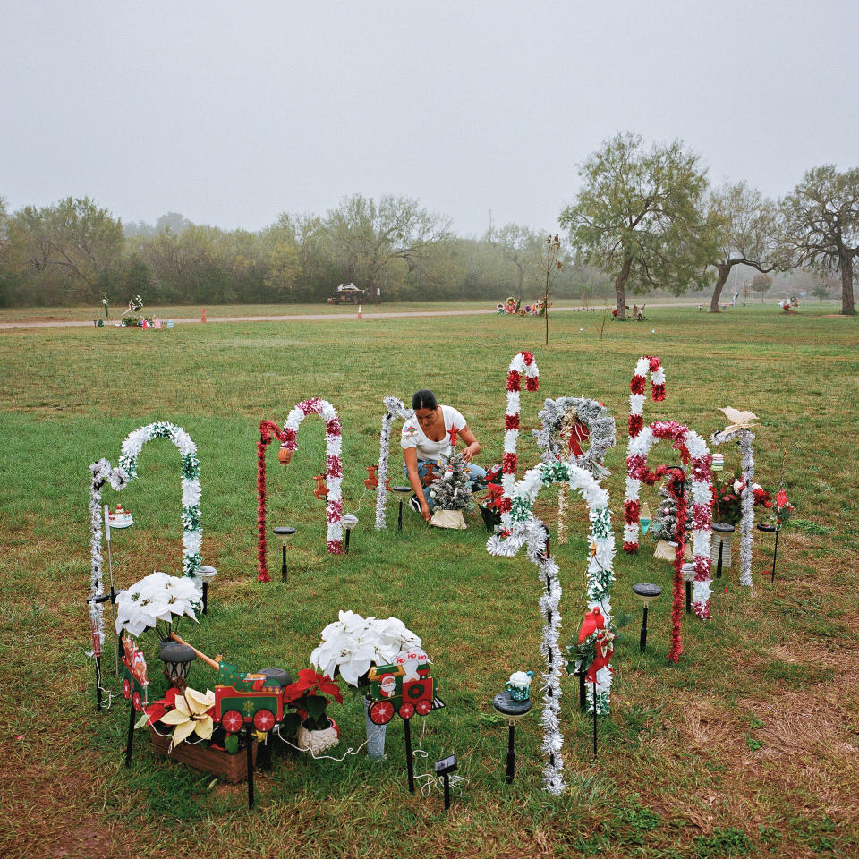 Kimberly visits Lexi’s gravesite, which they decorated for the holidays.<span class="copyright">Christopher Lee for TIME</span>