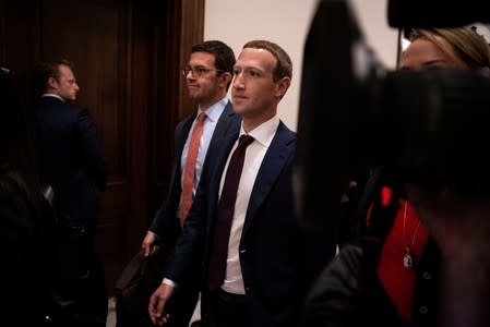 Facebook Chief Executive Mark Zuckerberg meets with lawmakers to discuss "future internet regulation\