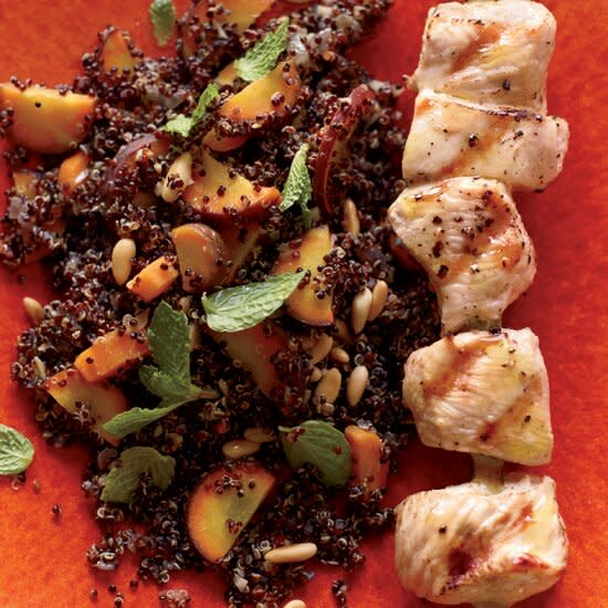 Warm Quinoa Salad with Carrots and Grilled Chicken