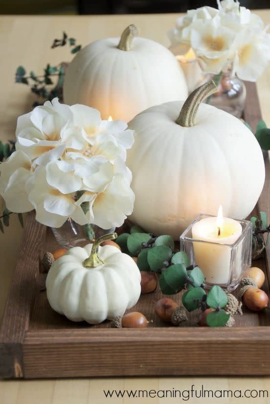 White Pumpkin Centerpiece