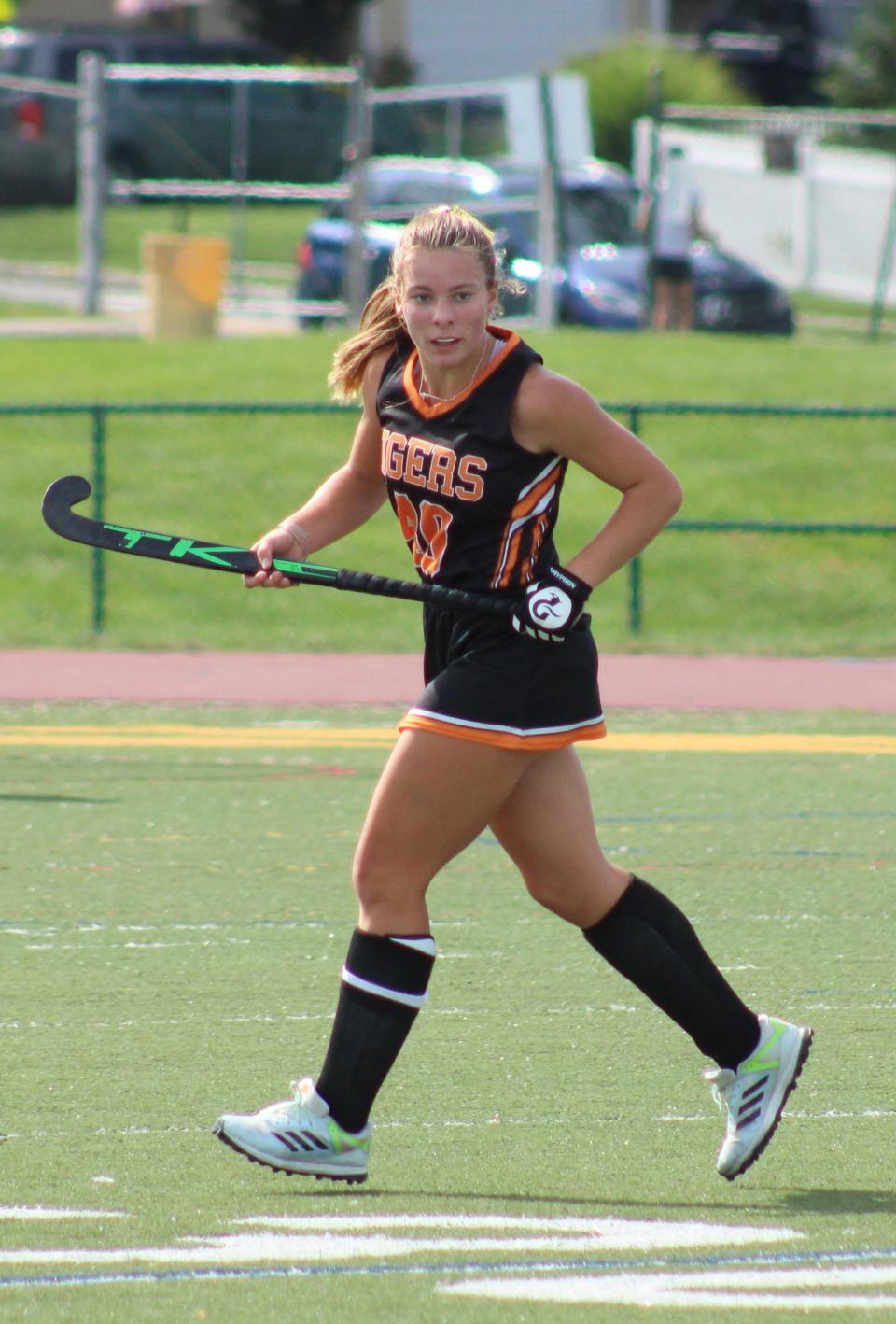 Hackettstown senior Kiara Koeller broke the single-season school record for goals last fall. She has now broken the career goal-scoring record, which was held by her former club coach, Heather Kozimor.