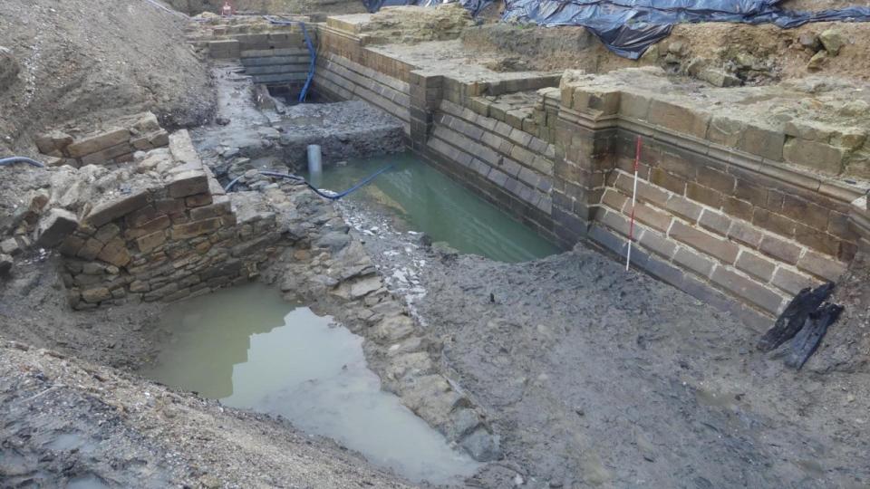 Remnants of uncovered moat