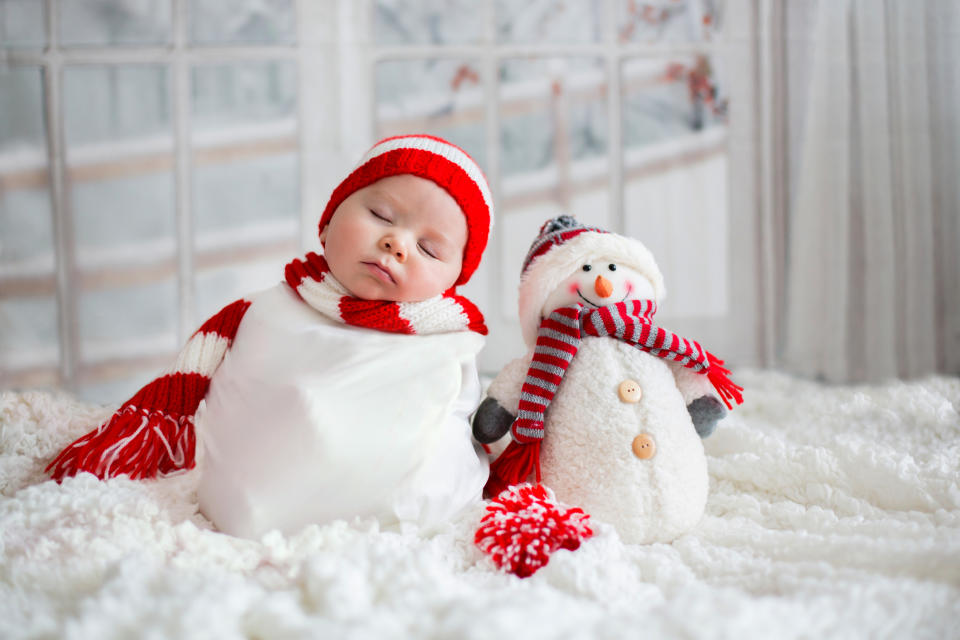 Festive-inspired baby names are proving popular with parents.  (fake images)