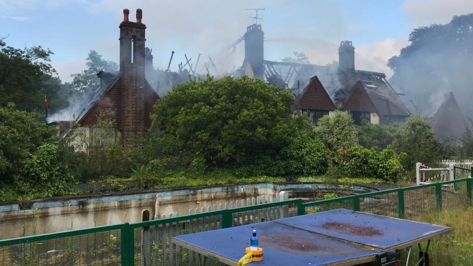 Williams' home was severely damaged by the flames (Credit: London Fire Brigade)