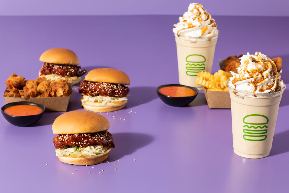 <div class="cell medium-auto caption">Shake Shack is serving up Korean-style fried chicken starting on January 5th.</div> <div class="cell medium-shrink medium-text-right credit">Christine Han</div>